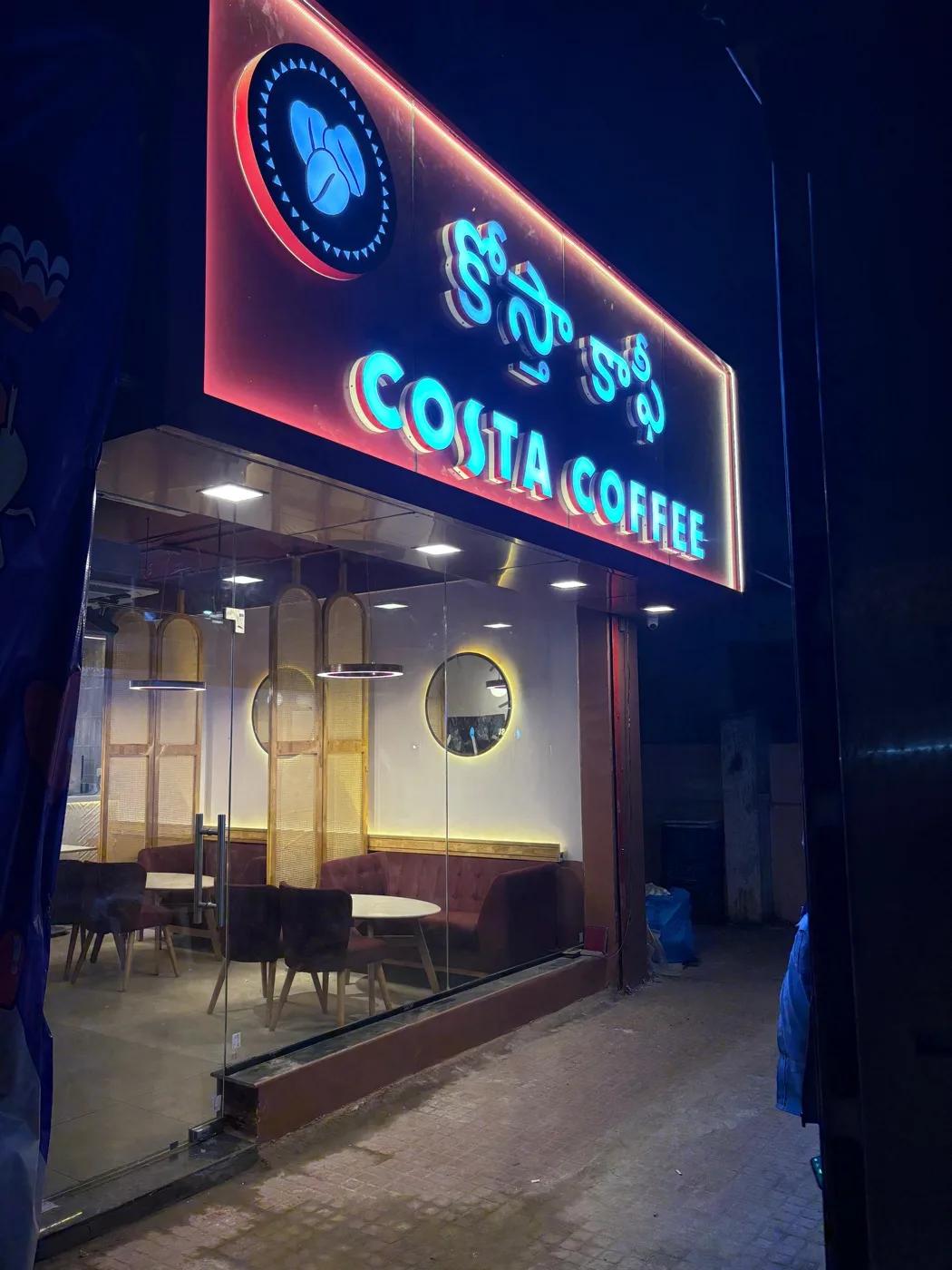 Costa Coffee storefront completed by DeMakers